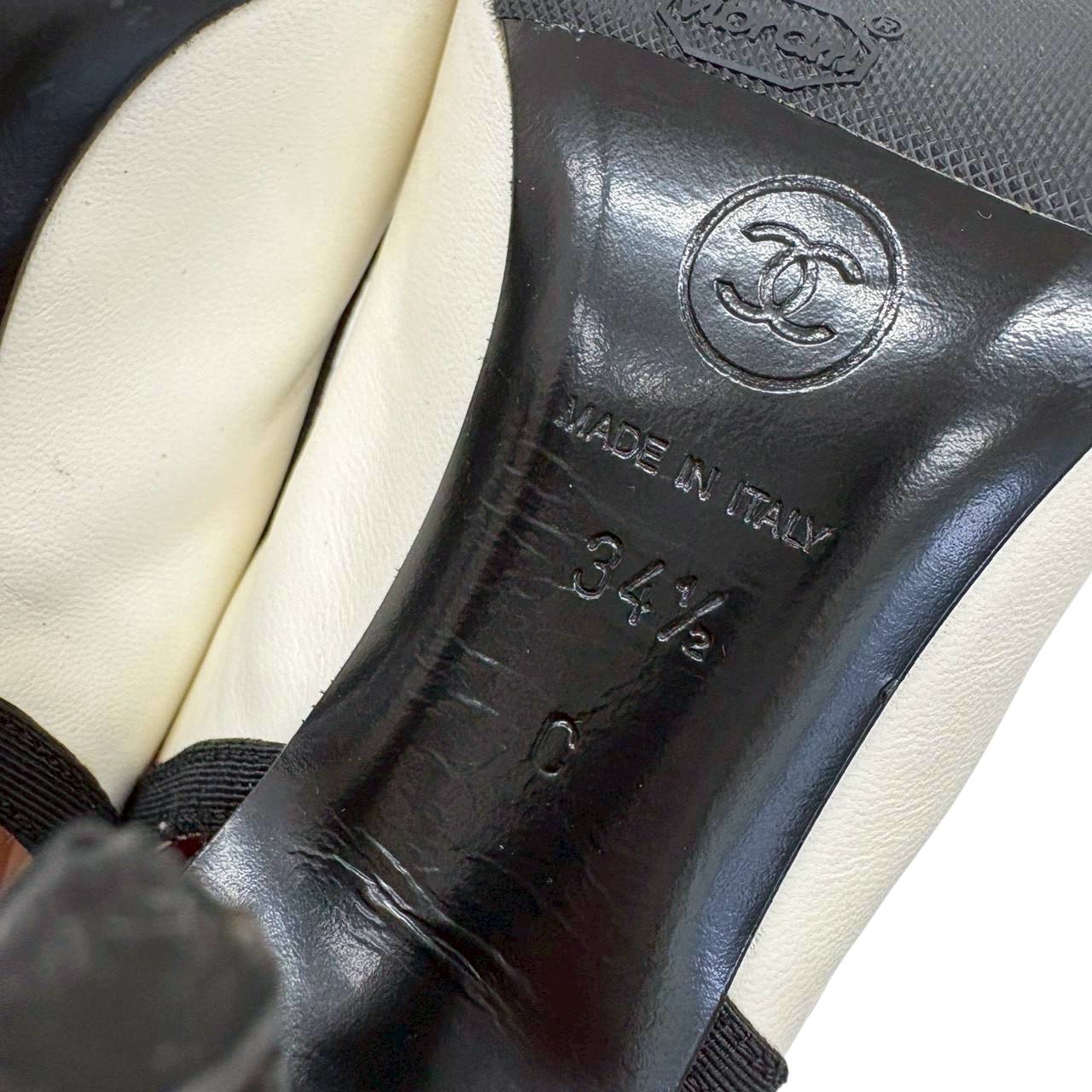 【2511-676-1】CHANEL パンプス バイカラー 34 1/2 箱付き