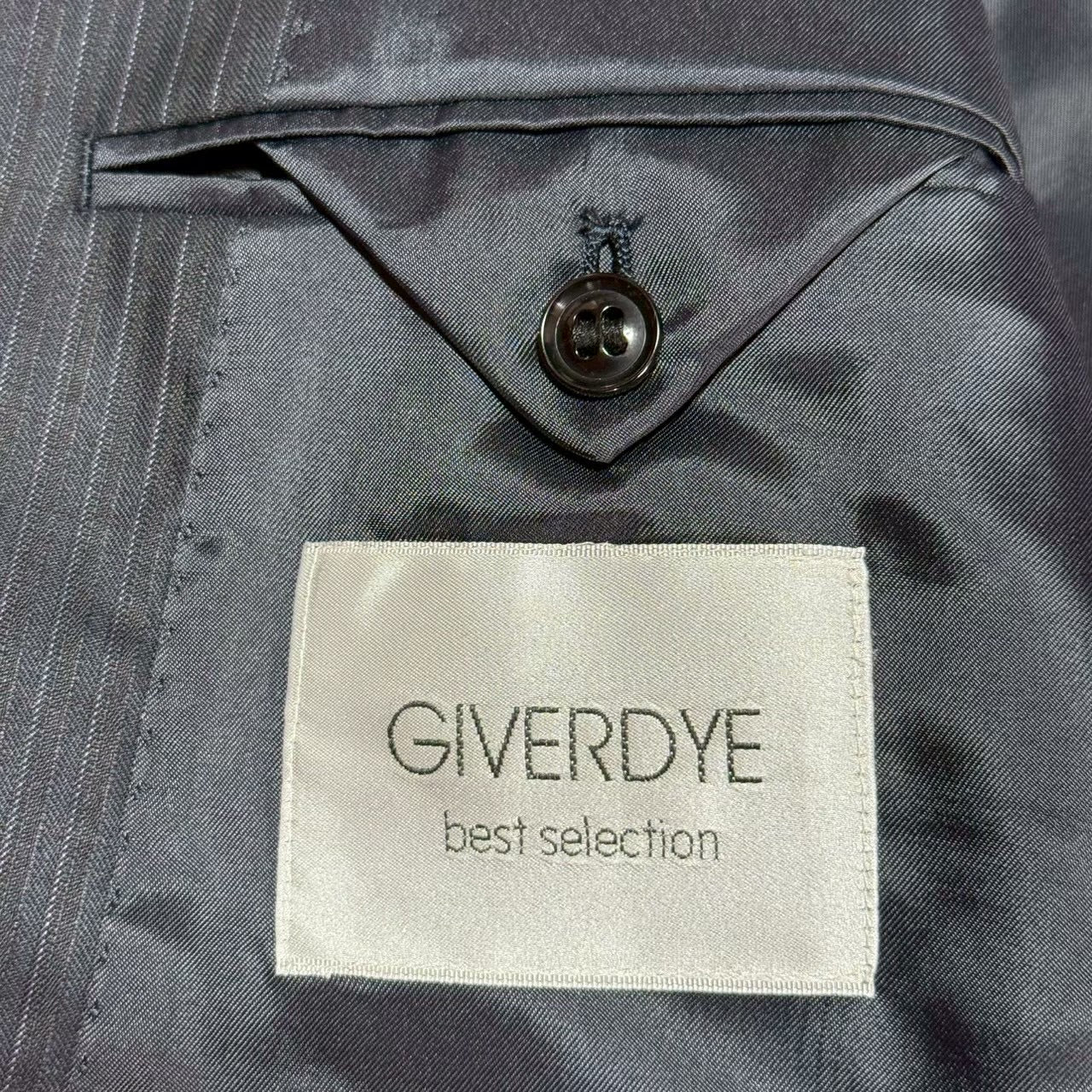【OG-23】GIVERDYE (ジバルディ)617B8002 ネイビー シャドーストライプツーパンツスーツ A5