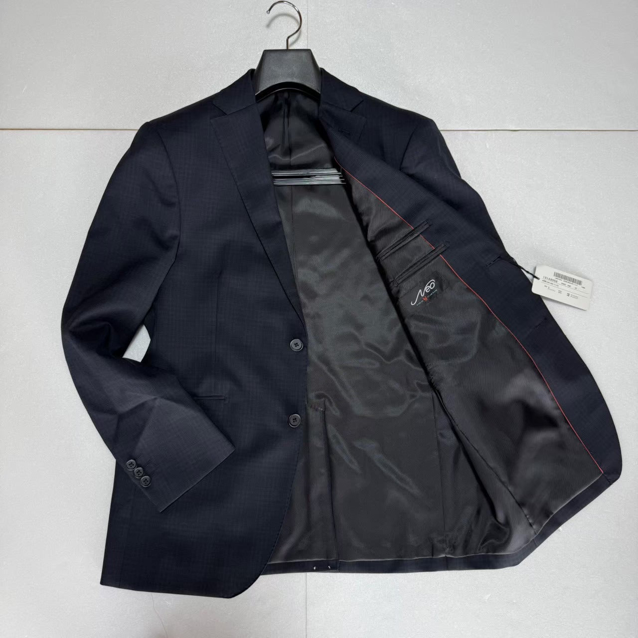 【OG-19】NEO CAESAR (ネオシーザー)191A9006 ネイビー チェックスーツ ABM