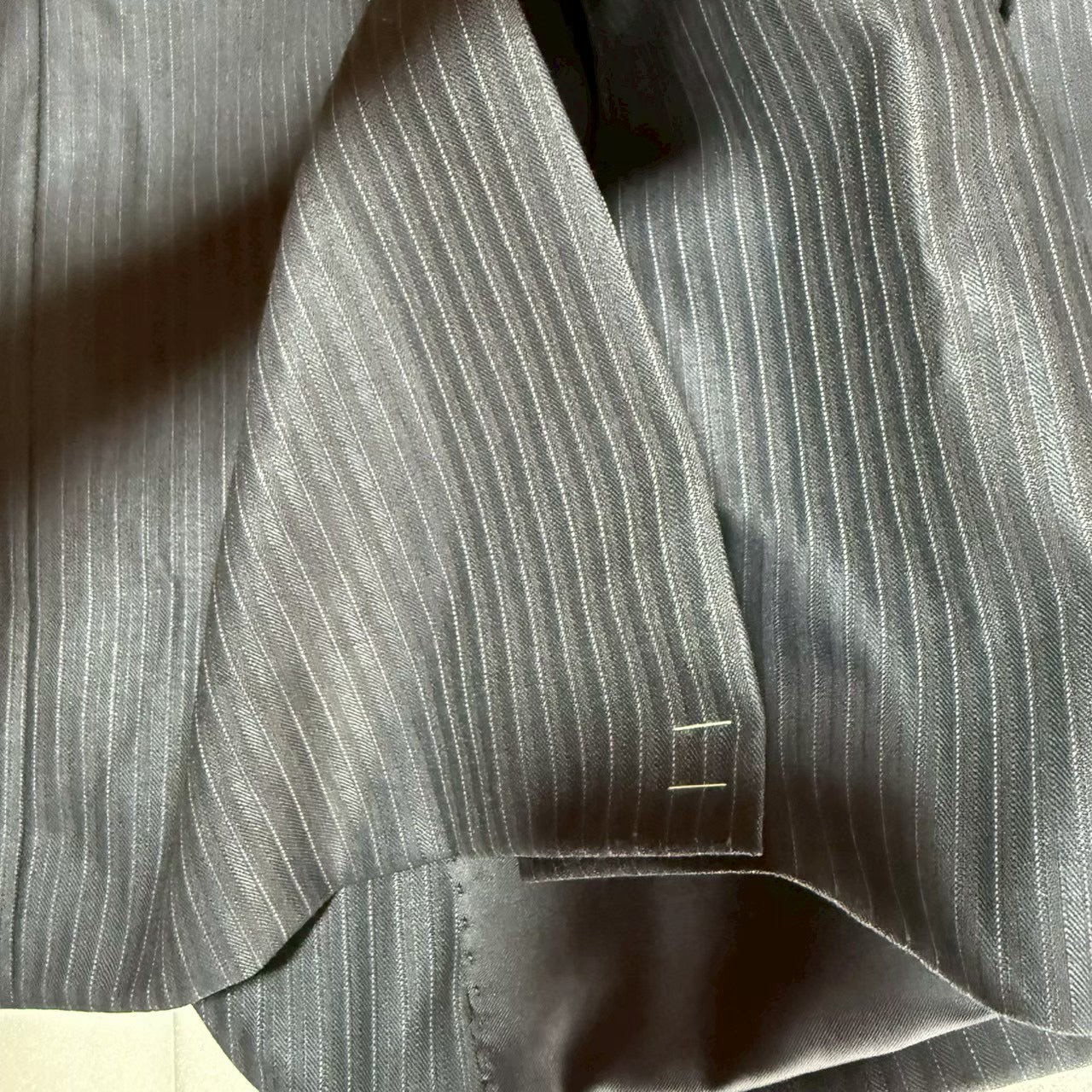 【OG-22】GIVERDYE (ジバルディ)617B8002 ネイビー シャドーストライプツーパンツスーツ A3