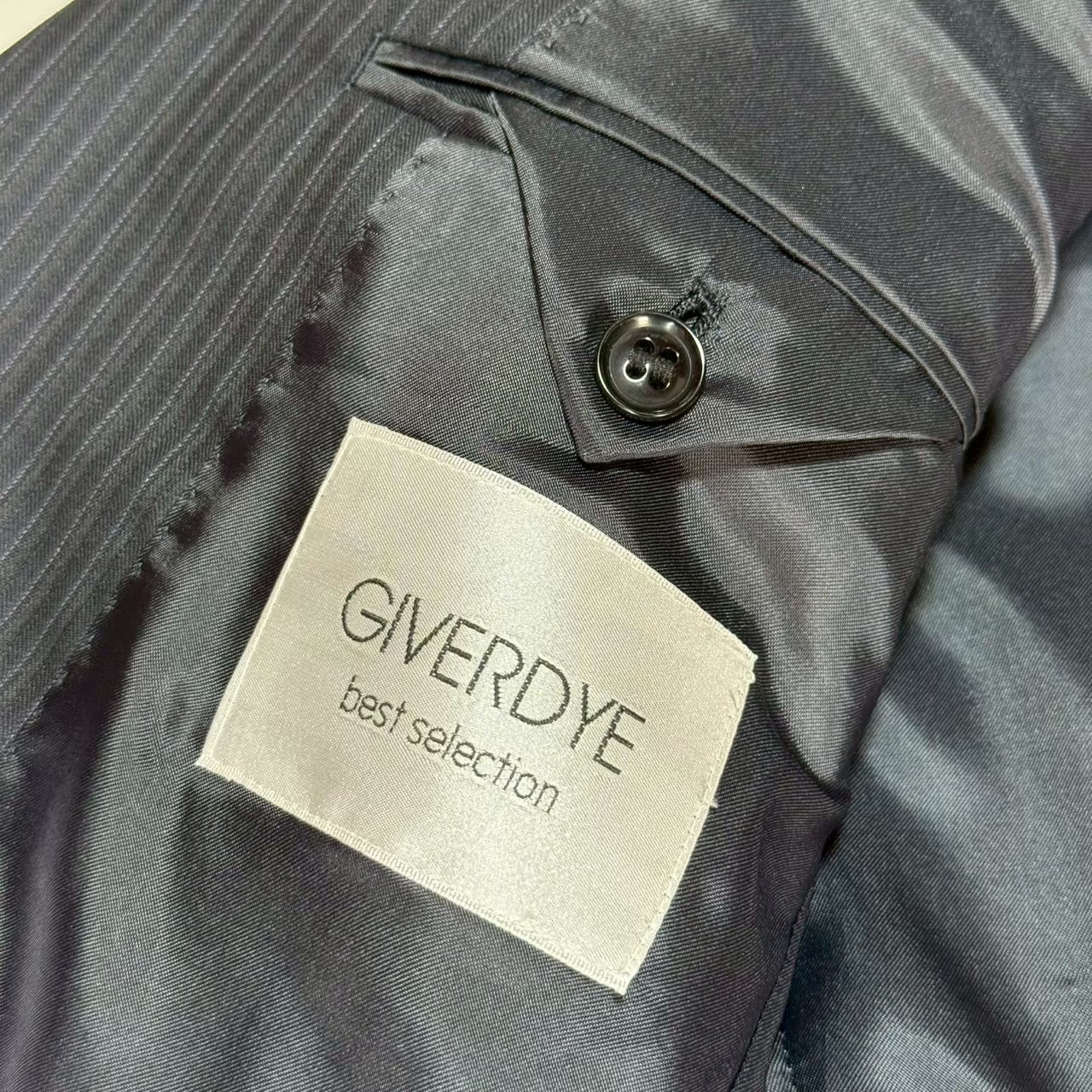 【OG-22】GIVERDYE (ジバルディ)617B8002 ネイビー シャドーストライプツーパンツスーツ A3