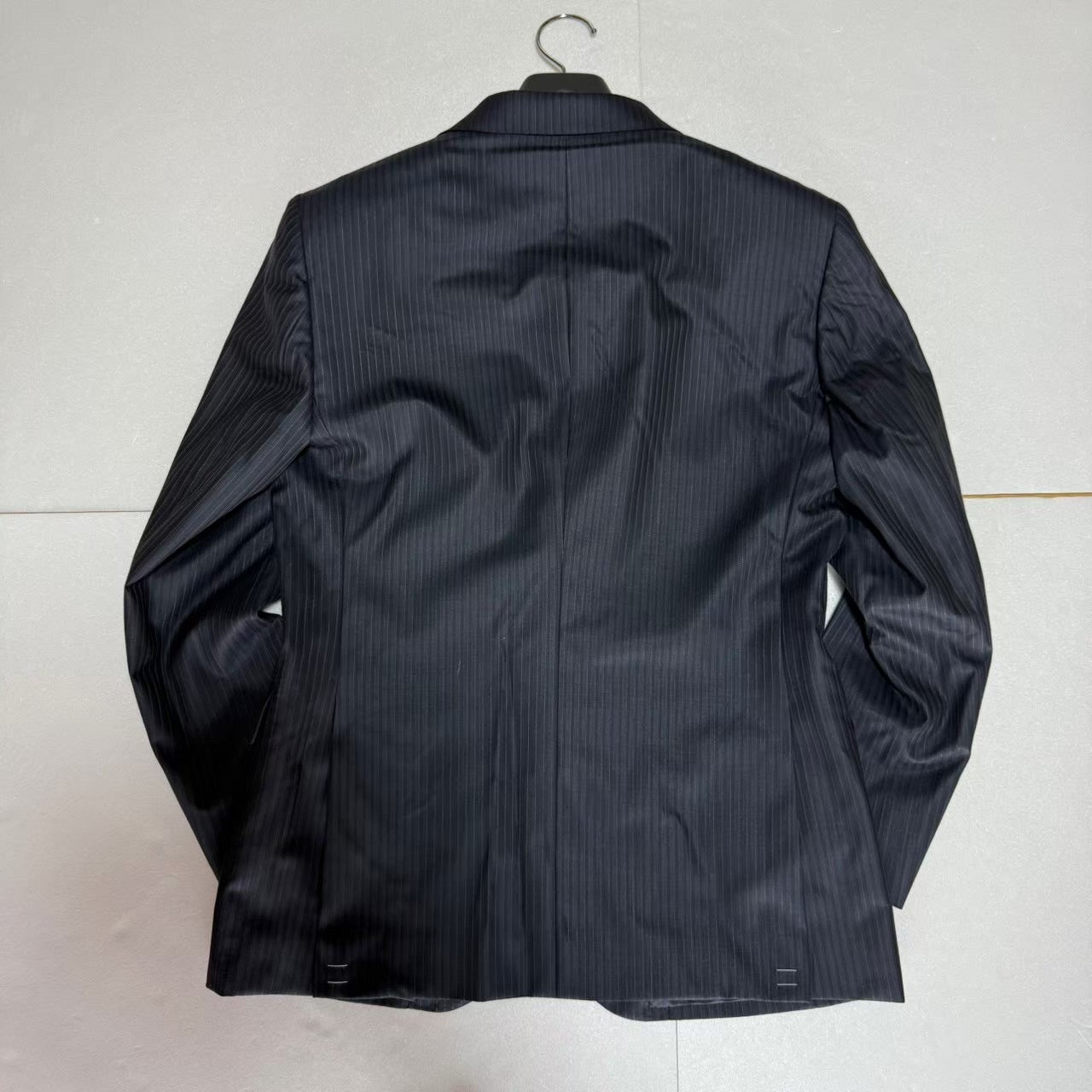 【OG-23】GIVERDYE (ジバルディ)617B8002 ネイビー シャドーストライプツーパンツスーツ A5