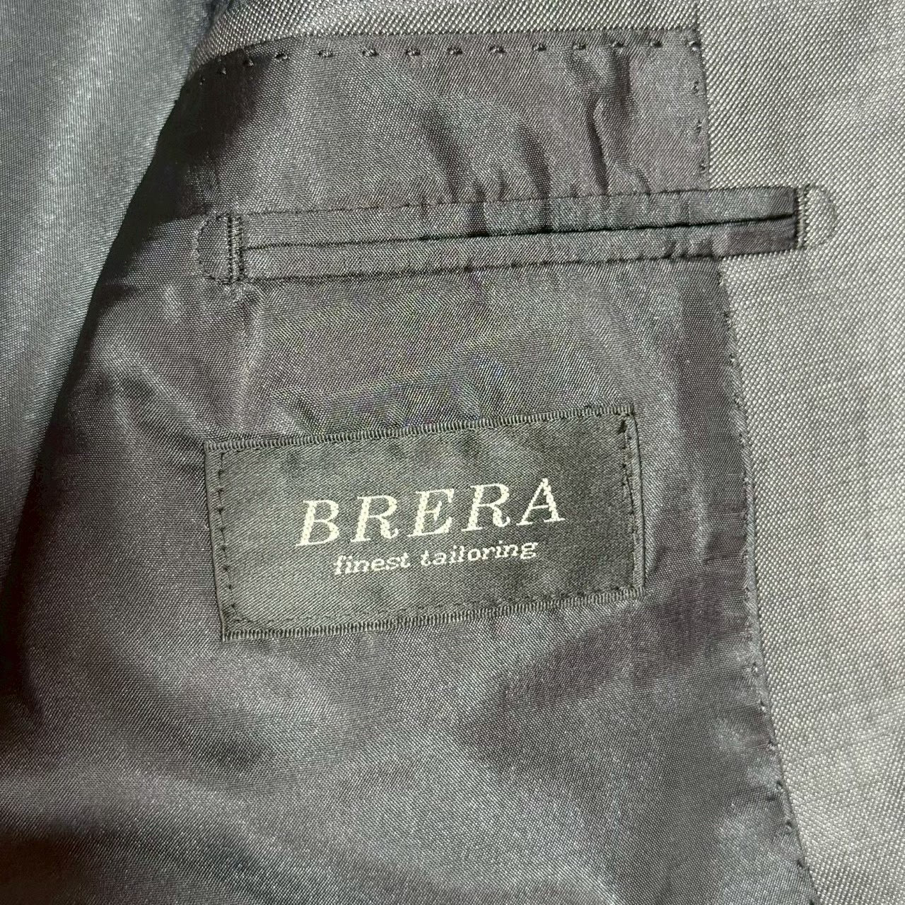 【OG-25】BRERA (ブレラ)137B8008 グレー シャドーストライプ ツーパンツスーツ A4