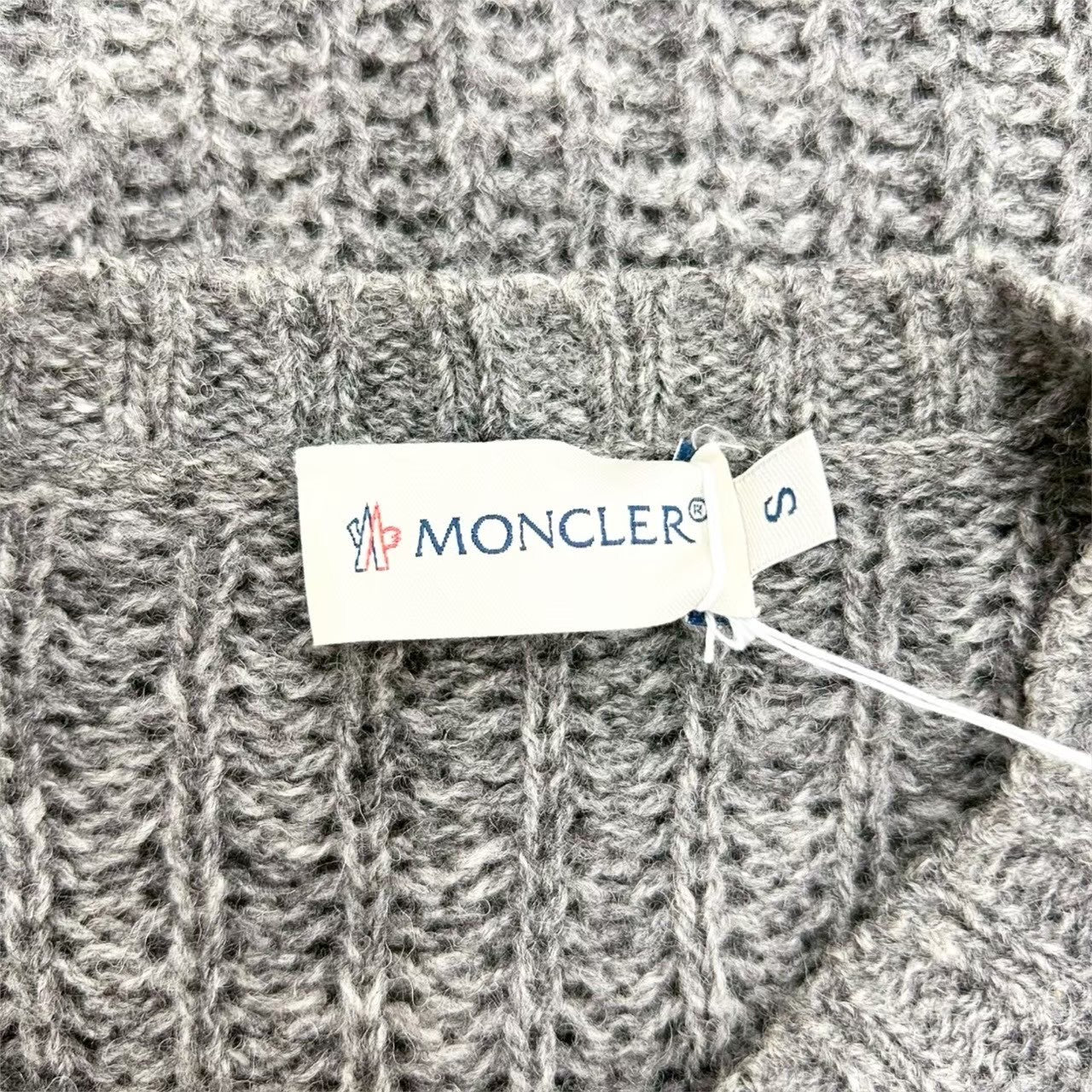 【642-8】MONCLER ニット・セーター A20919025300 97857/ウール/M/レディース/グレー