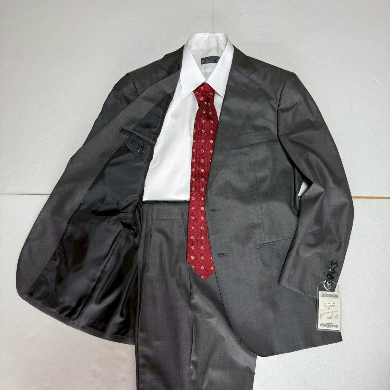 【OG-25】BRERA (ブレラ)137B8008 グレー シャドーストライプ ツーパンツスーツ A4