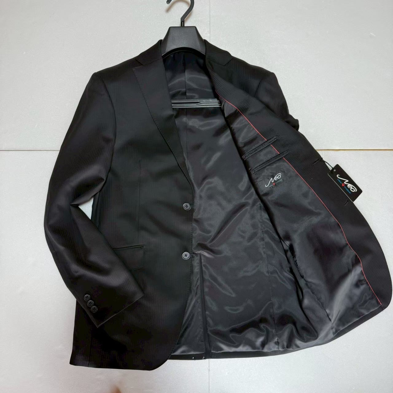 【OG-20】NEO CAESAR (ネオシーザー)191A6009 ブラック シャドーストライプスーツ ALL