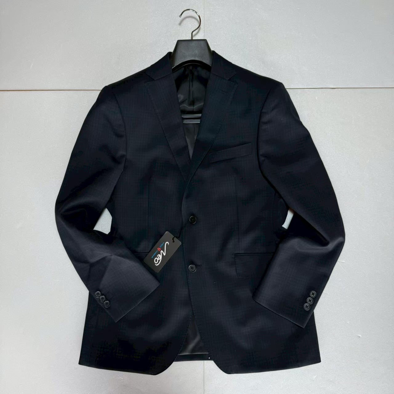 【OG-19】NEO CAESAR (ネオシーザー)191A9006 ネイビー チェックスーツ ABM
