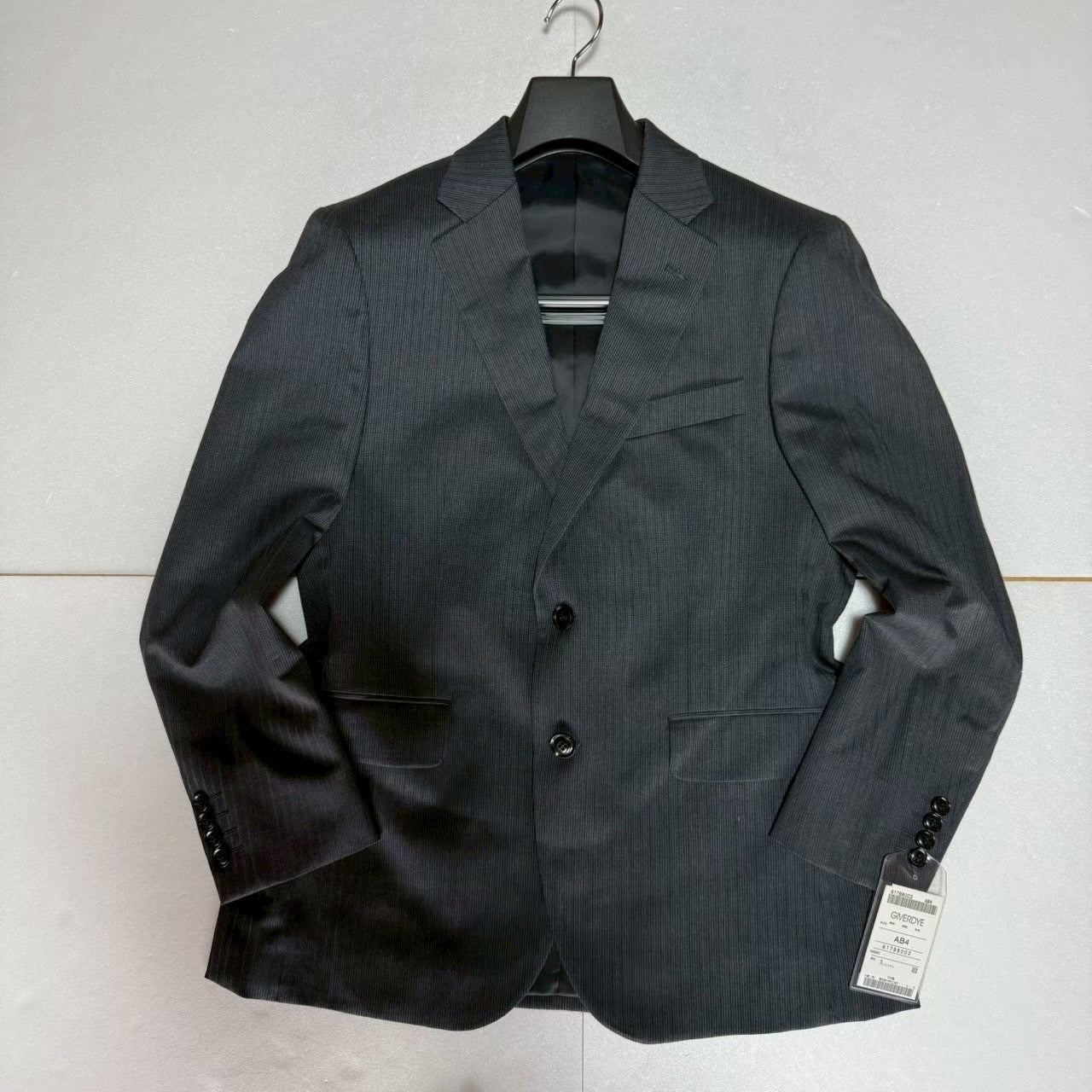 【OG-24】GIVERDYE (ジバルディ)617B8003 グレー シャドーストライプツーパンツスーツ AB4
