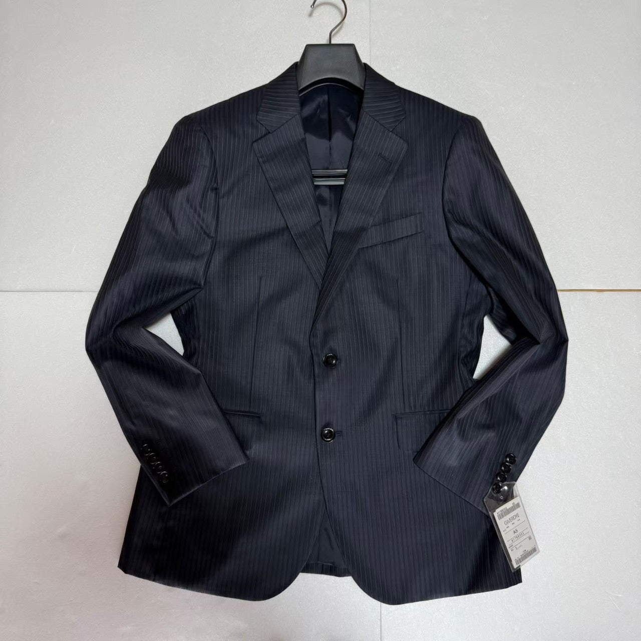 【OG-23】GIVERDYE (ジバルディ)617B8002 ネイビー シャドーストライプツーパンツスーツ A5