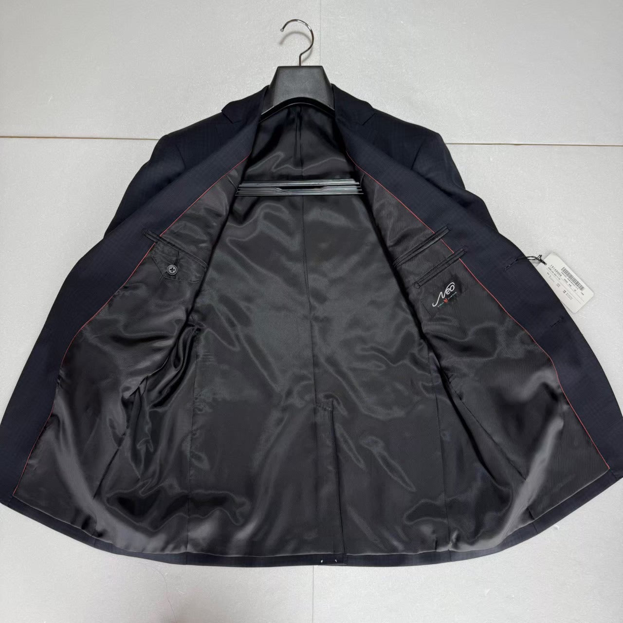 【OG-19】NEO CAESAR (ネオシーザー)191A9006 ネイビー チェックスーツ ABM