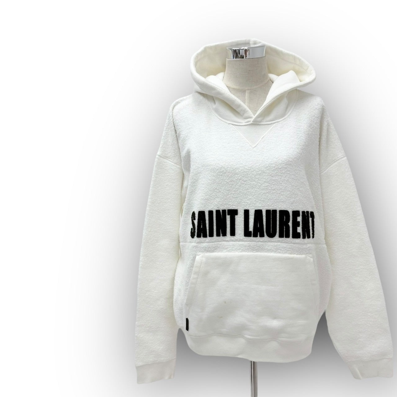 【SRC-3】SAINT LAURENT 白パーカ Lサイズ
