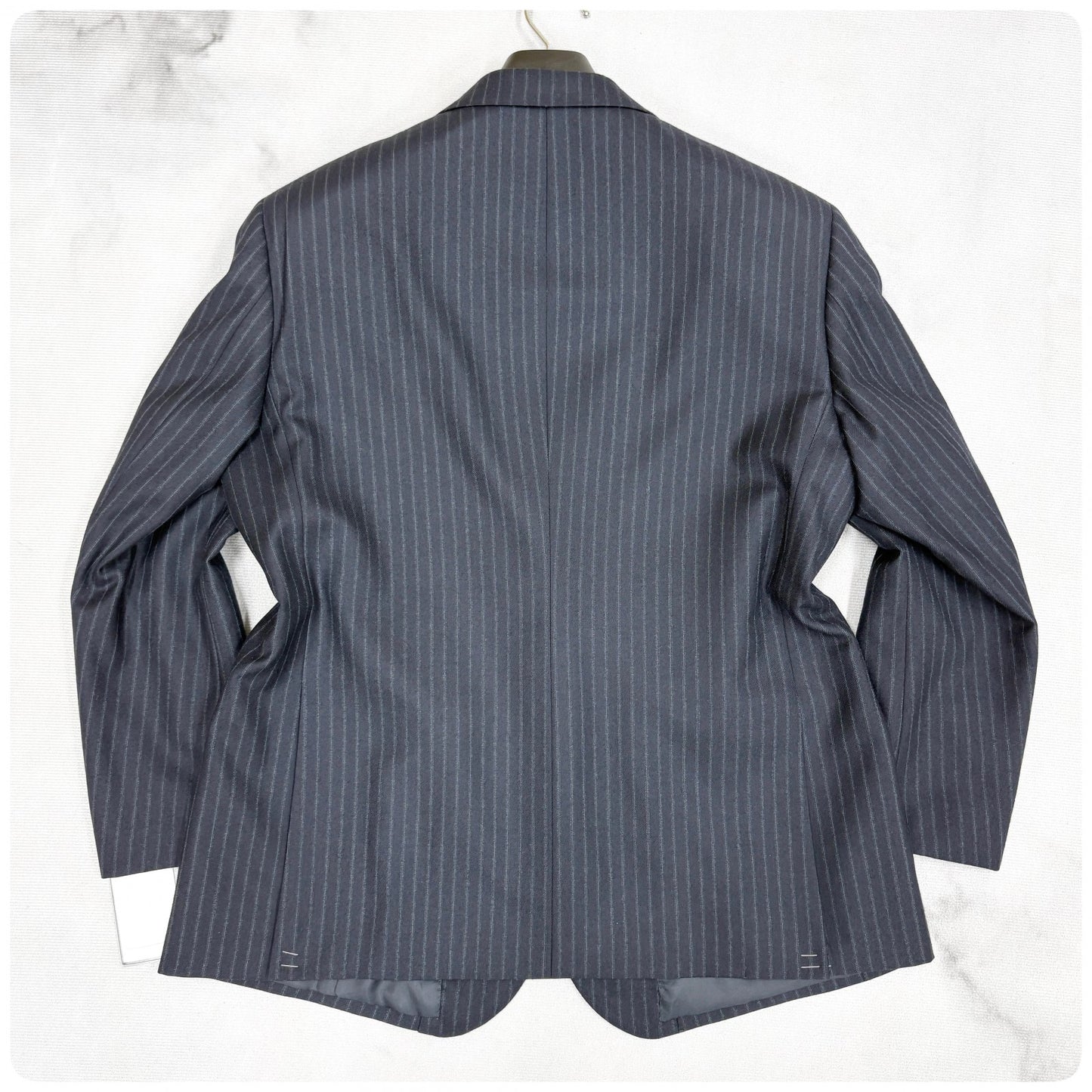 新品 GIVERDYE ジバルディ ストライプ ビジネススーツ ネイビー XL