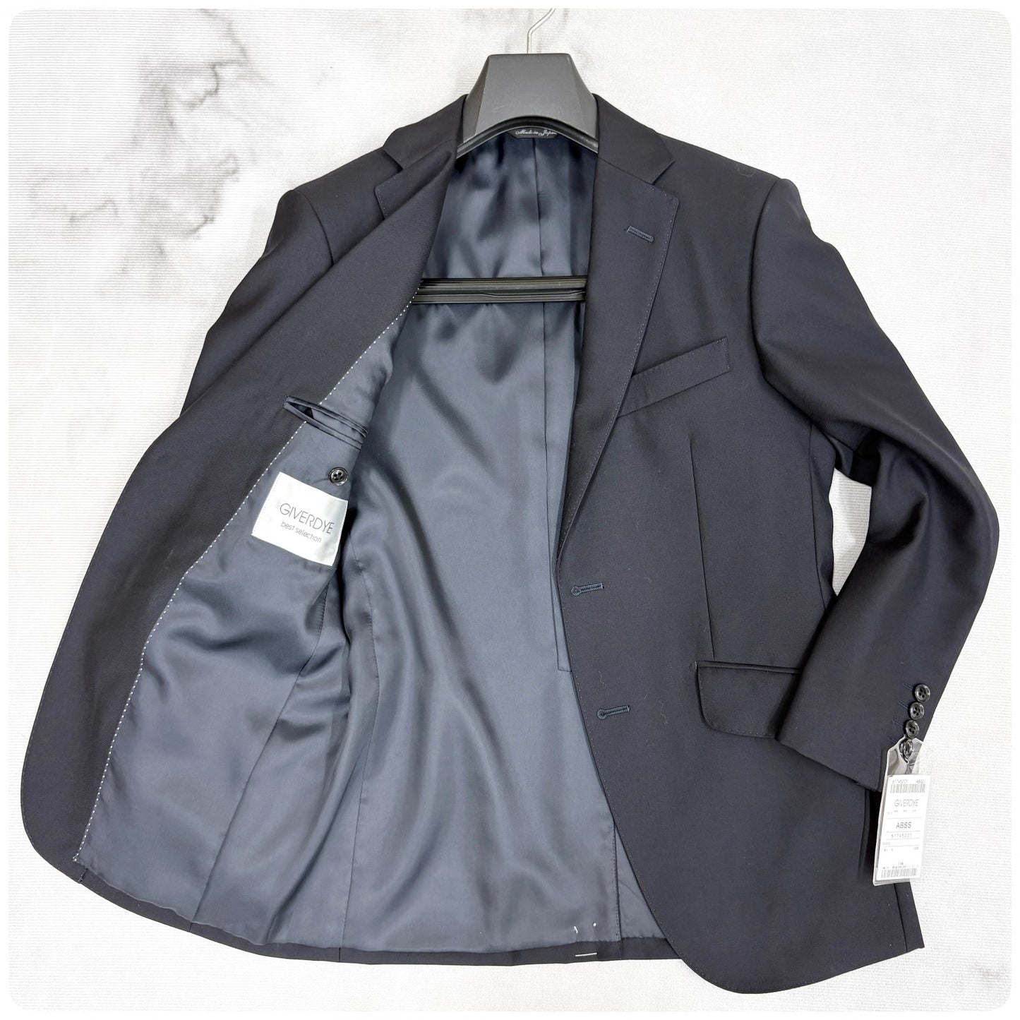 新品 GIVERDYE ジバルディ メンズ ビジネススーツ ネイビー S