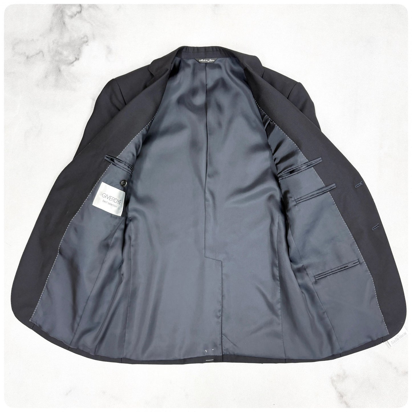 新品 GIVERDYE ジバルディ メンズ ビジネススーツ ネイビー S