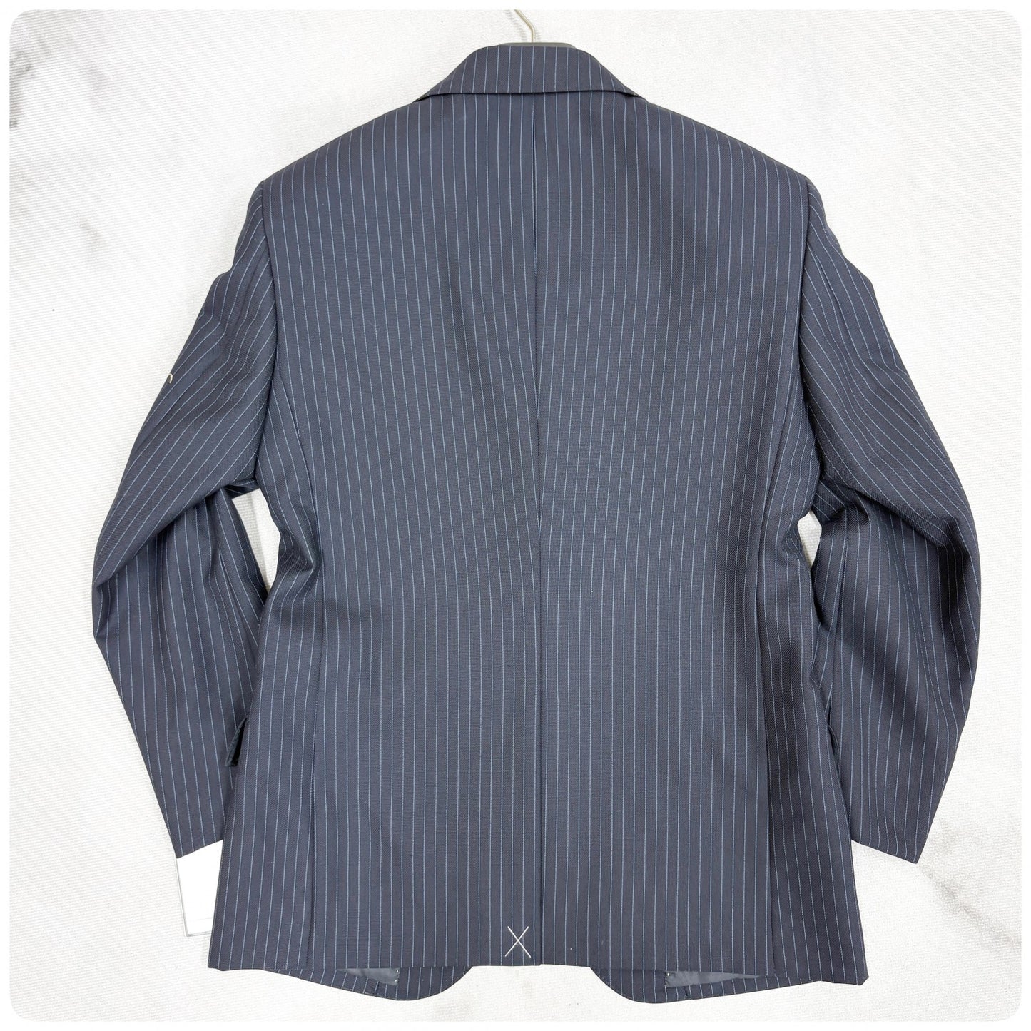 新品 GIVERDYE ジバルディ ストライプ ビジネススーツ ネイビー S