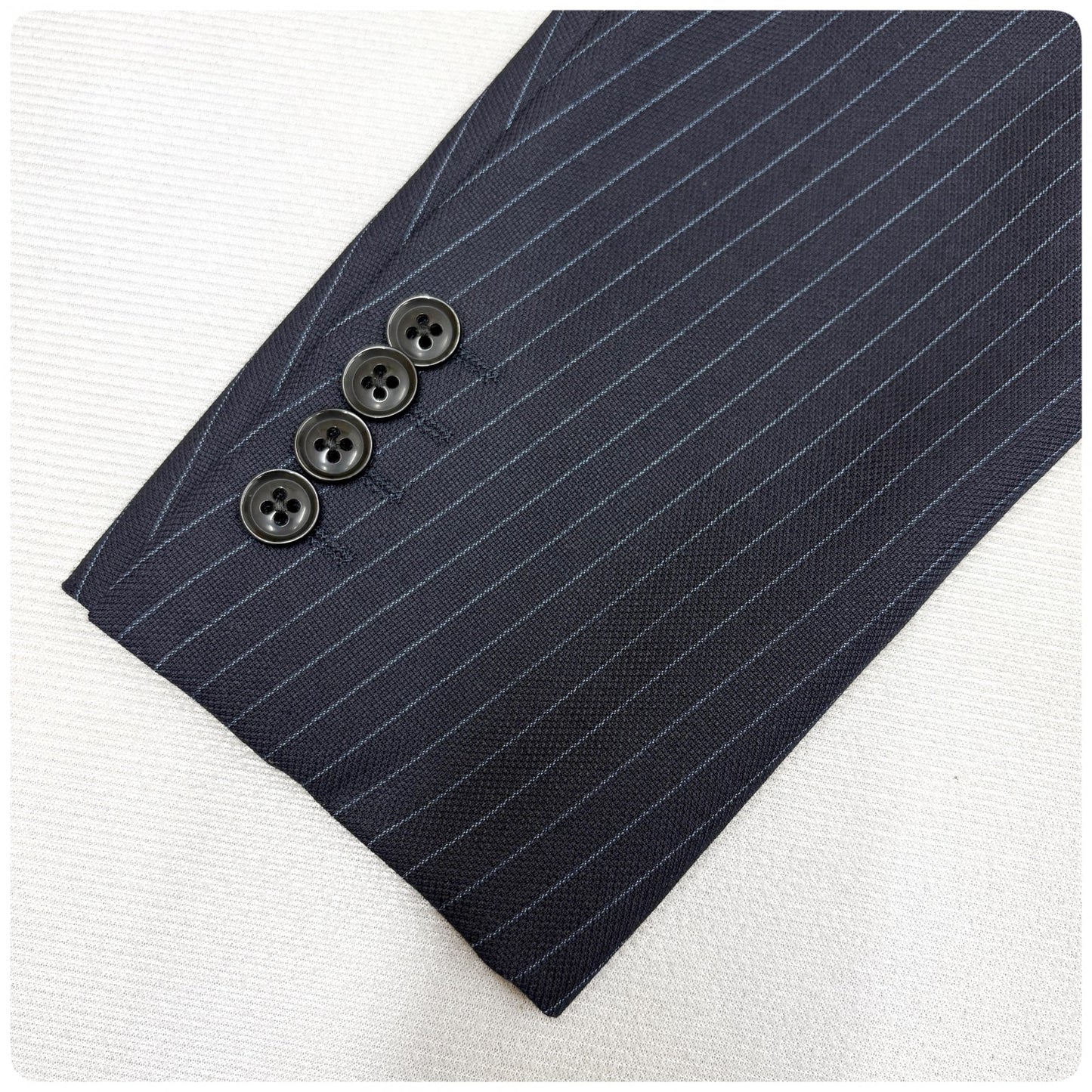 新品 GIVERDYE ジバルディ ストライプ ビジネススーツ ネイビー S