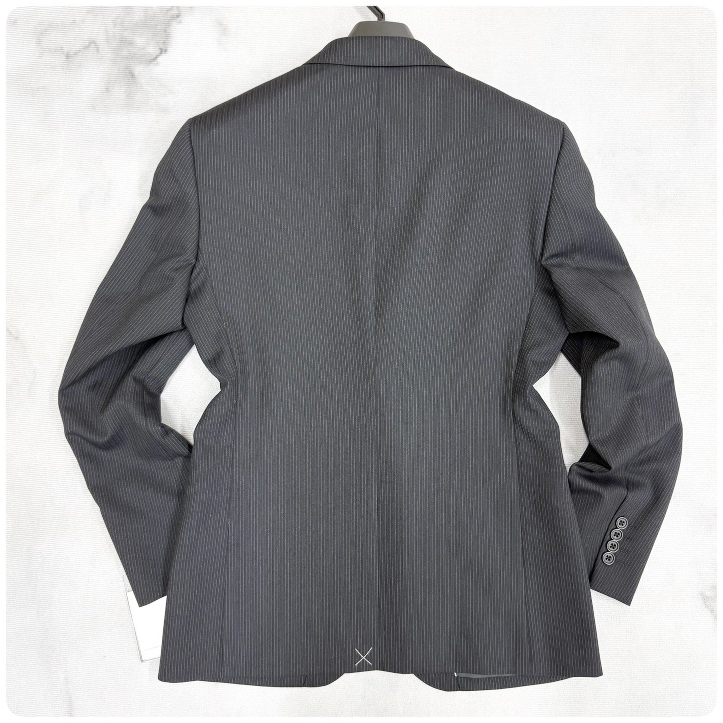 新品 GIVERDYE ジバルディ ストライプ ビジネススーツ ブラック L