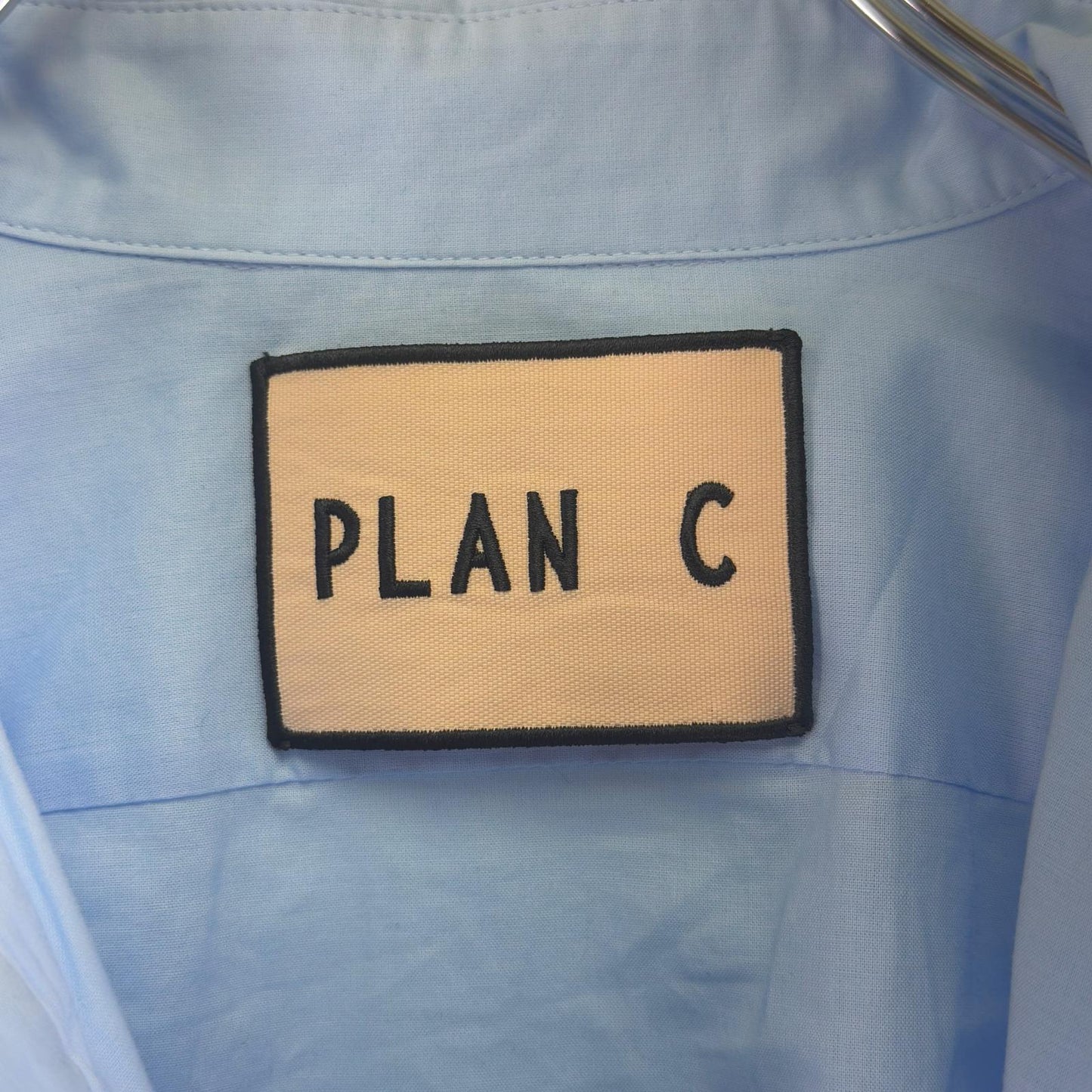 PlanC(プランシー)長袖シャツ ブルー フリル 38 レディース