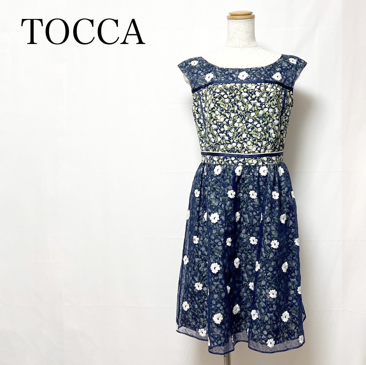 トッカ ワンピース FIELD CHICKWEED 刺繍 花柄 | ビープライス TOCCA