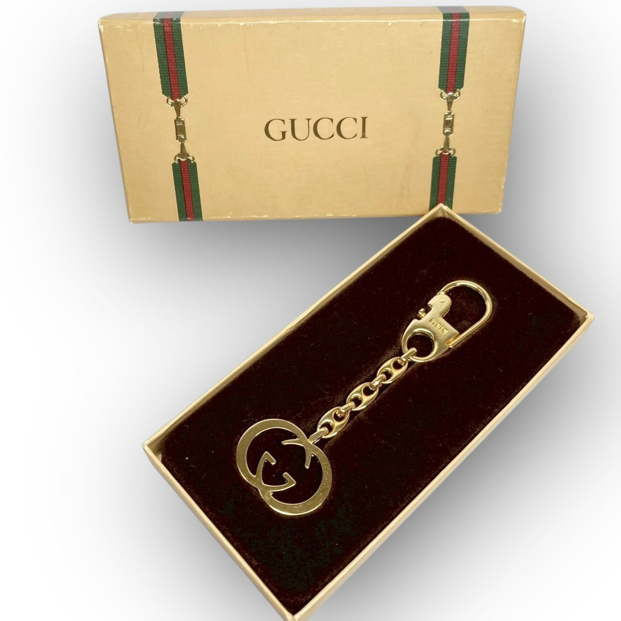 5 GUCCI グッチ キーホルダー ゴールド GGマーク 箱付き