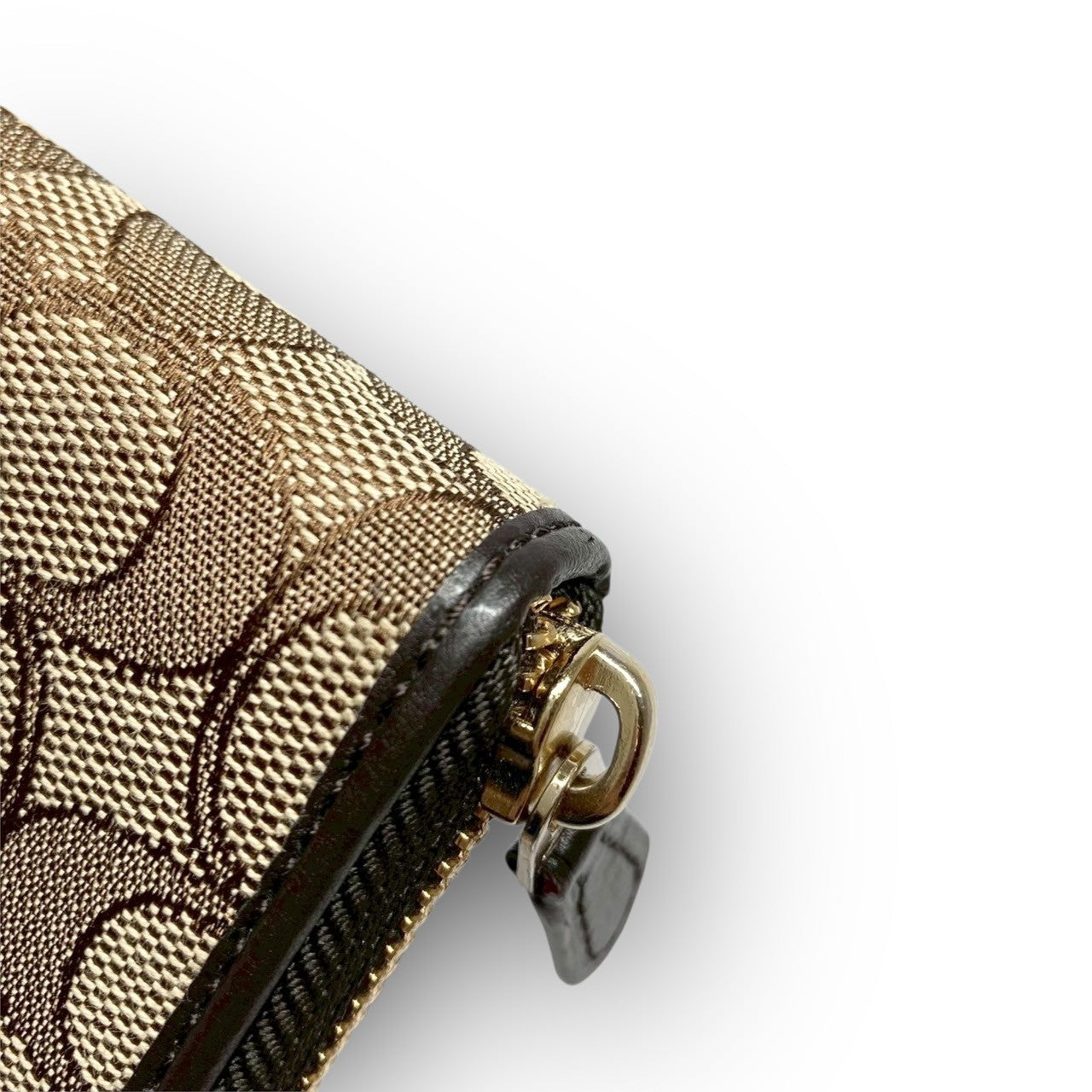 12 COACH コーチ 長財布 シグネチャー ブラウン
