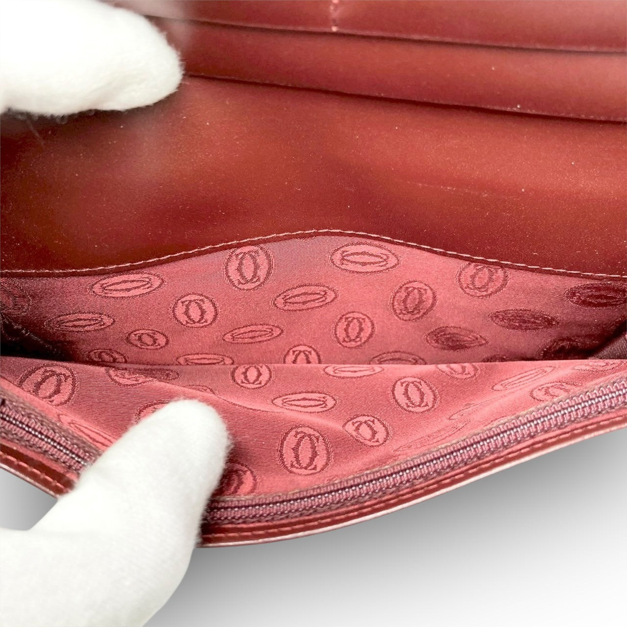 14 Cartier カルティエ 長財布 マストライン ボルドー