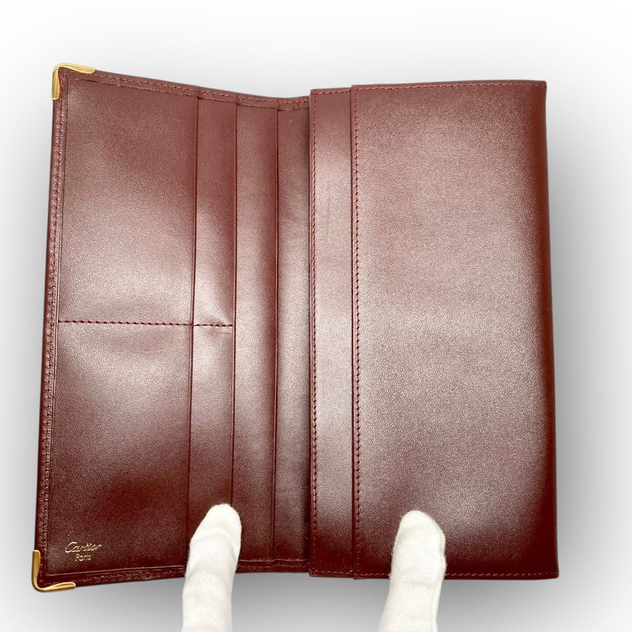 14 Cartier カルティエ 長財布 マストライン ボルドー