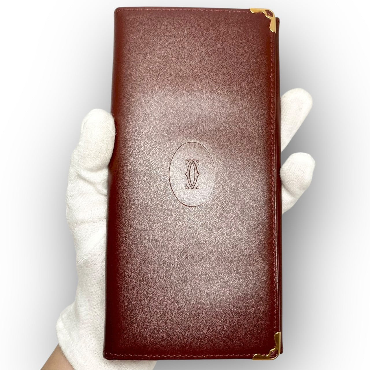 14 Cartier カルティエ 長財布 マストライン ボルドー