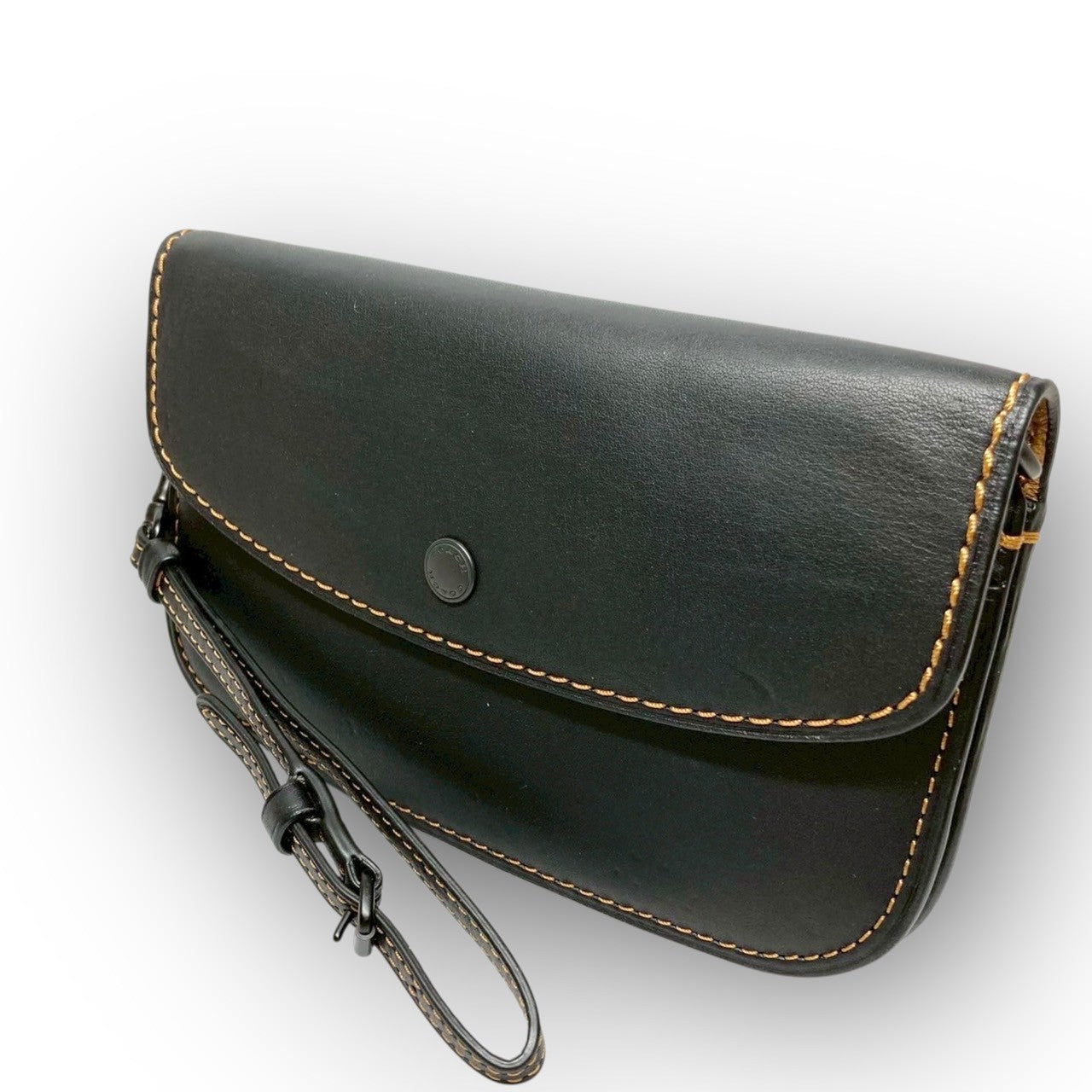 25 COACH コーチ 長財布 ポーチ型 ブラック