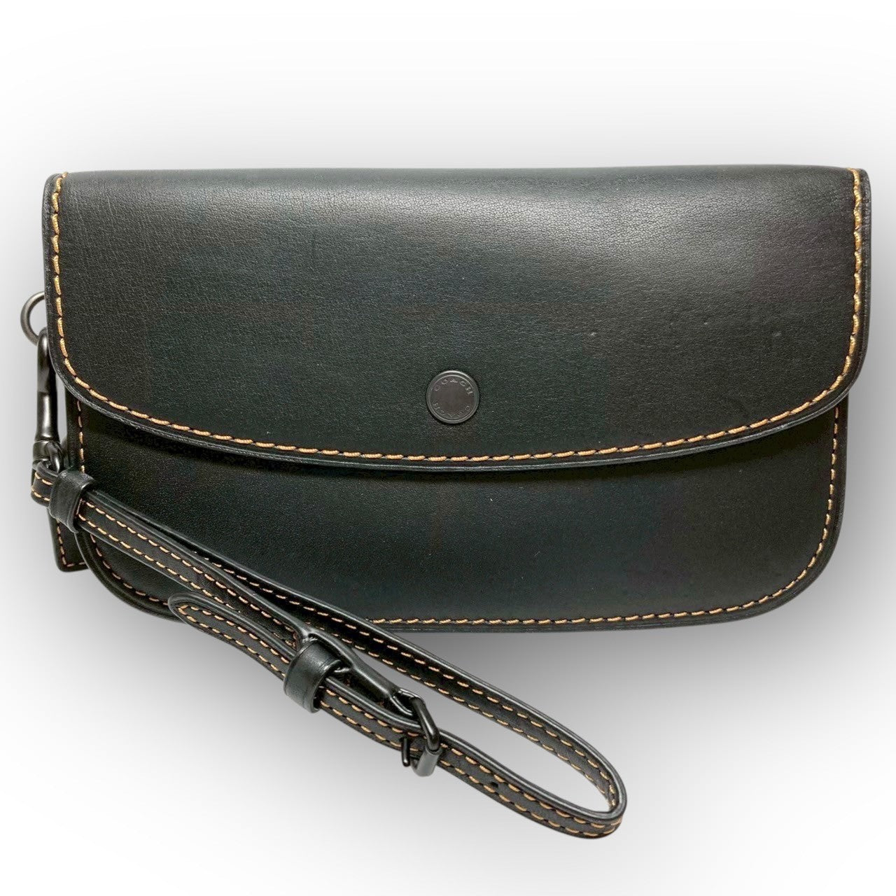 25 COACH コーチ 長財布 ポーチ型 ブラック