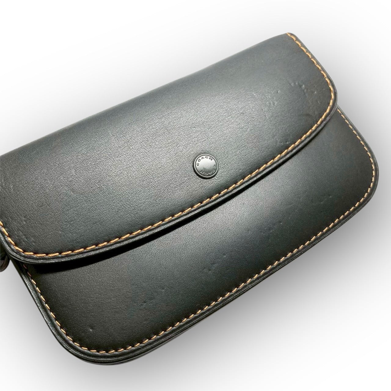 25 COACH コーチ 長財布 ポーチ型 ブラック