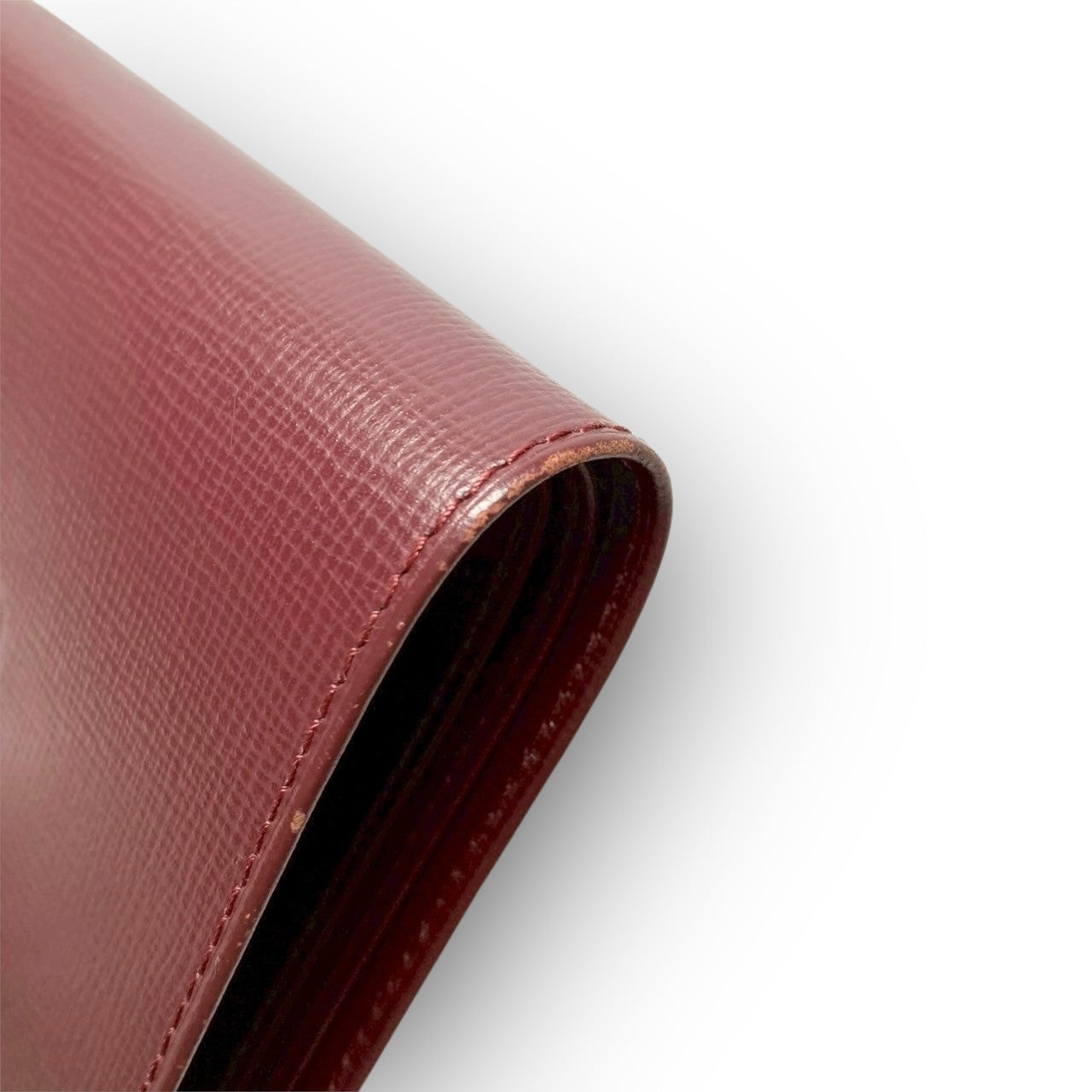 27 Cartier カルティエ 二つ折り財布 マストライン ボルドー