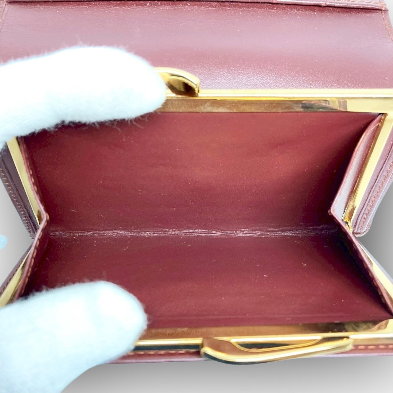 29 Cartier カルティエ 三つ折り財布 レッド