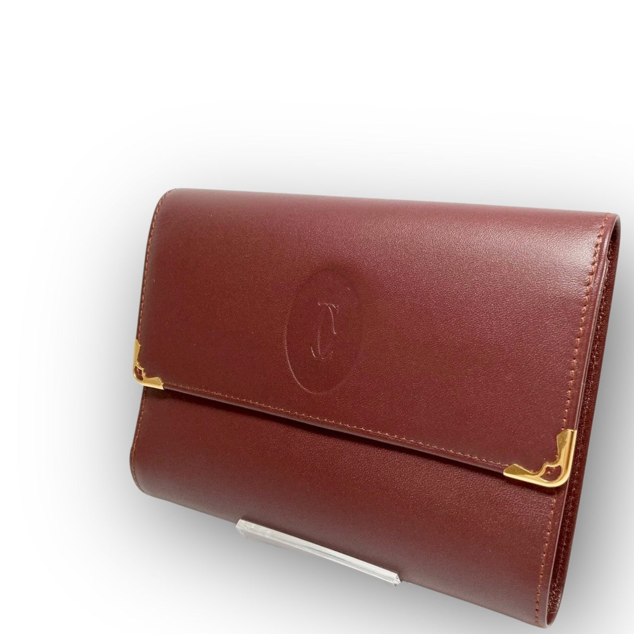 29 Cartier カルティエ 三つ折り財布 レッド