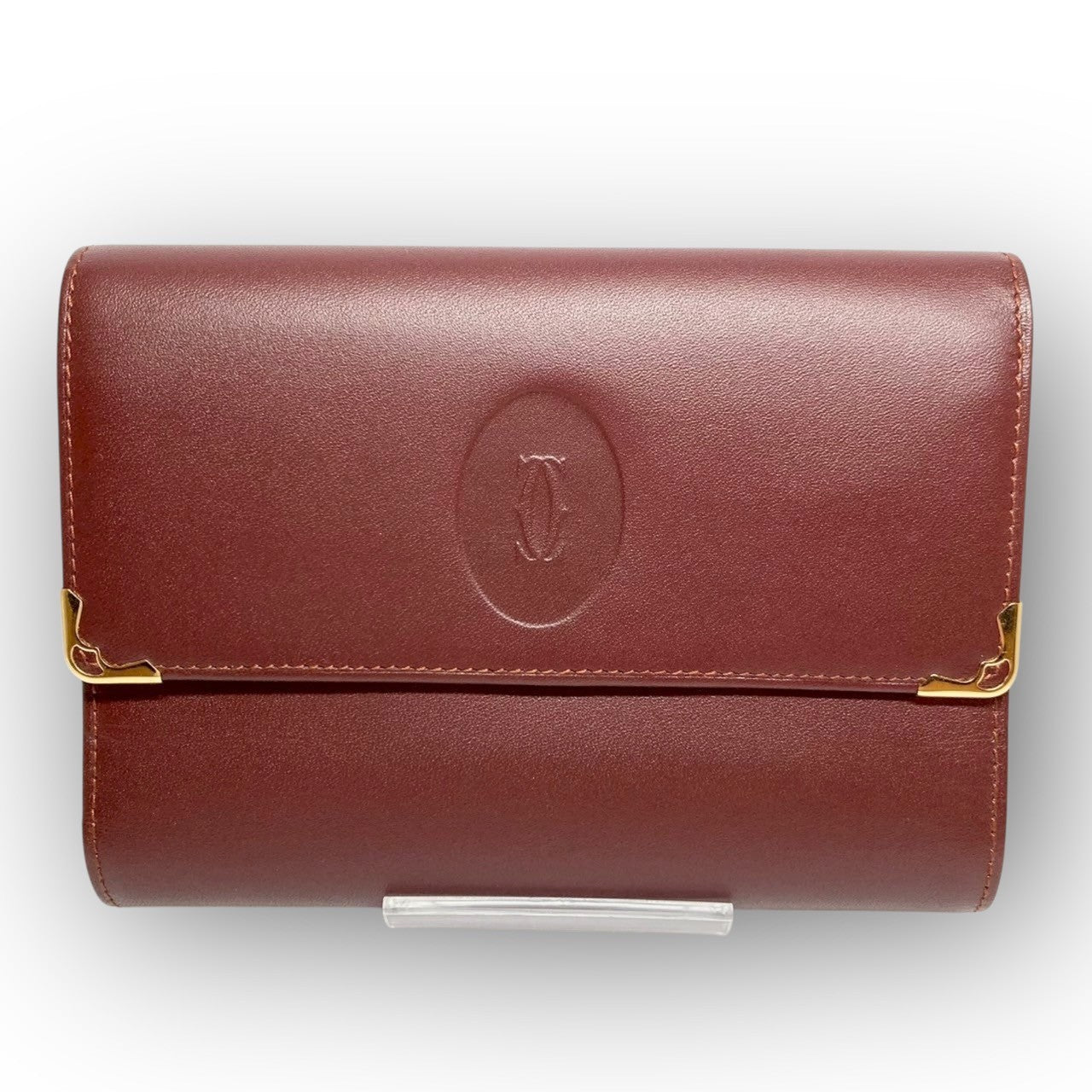 29 Cartier カルティエ 三つ折り財布 レッド