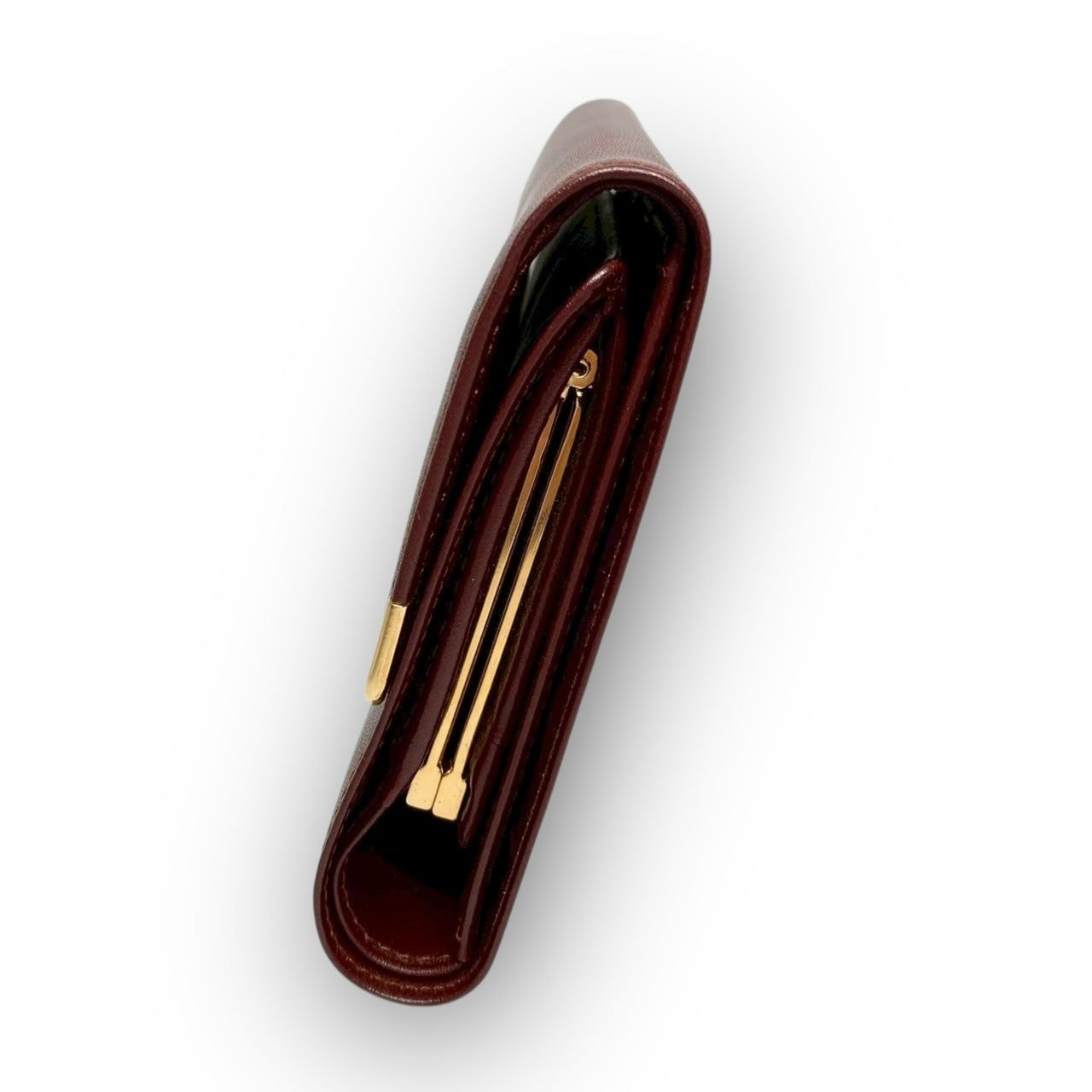 29 Cartier カルティエ 三つ折り財布 レッド