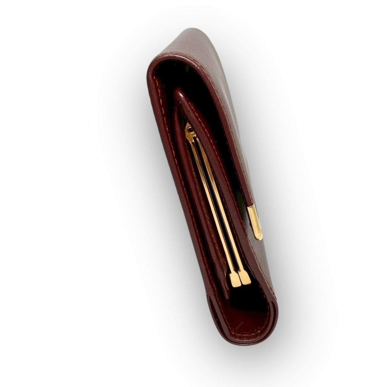 29 Cartier カルティエ 三つ折り財布 レッド