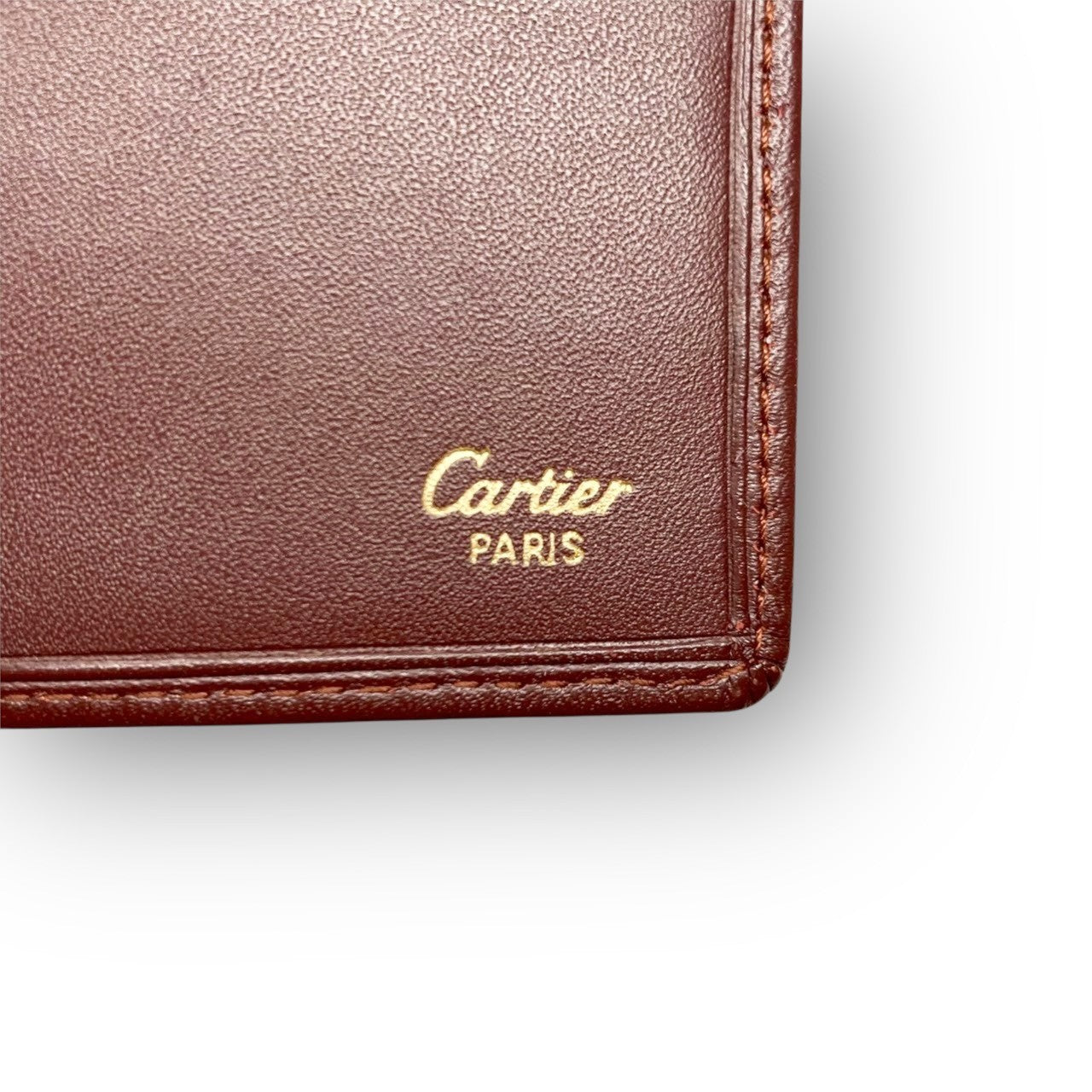 32 Cartier カルティエ 札入れ 二つ折り財布 ボルドー