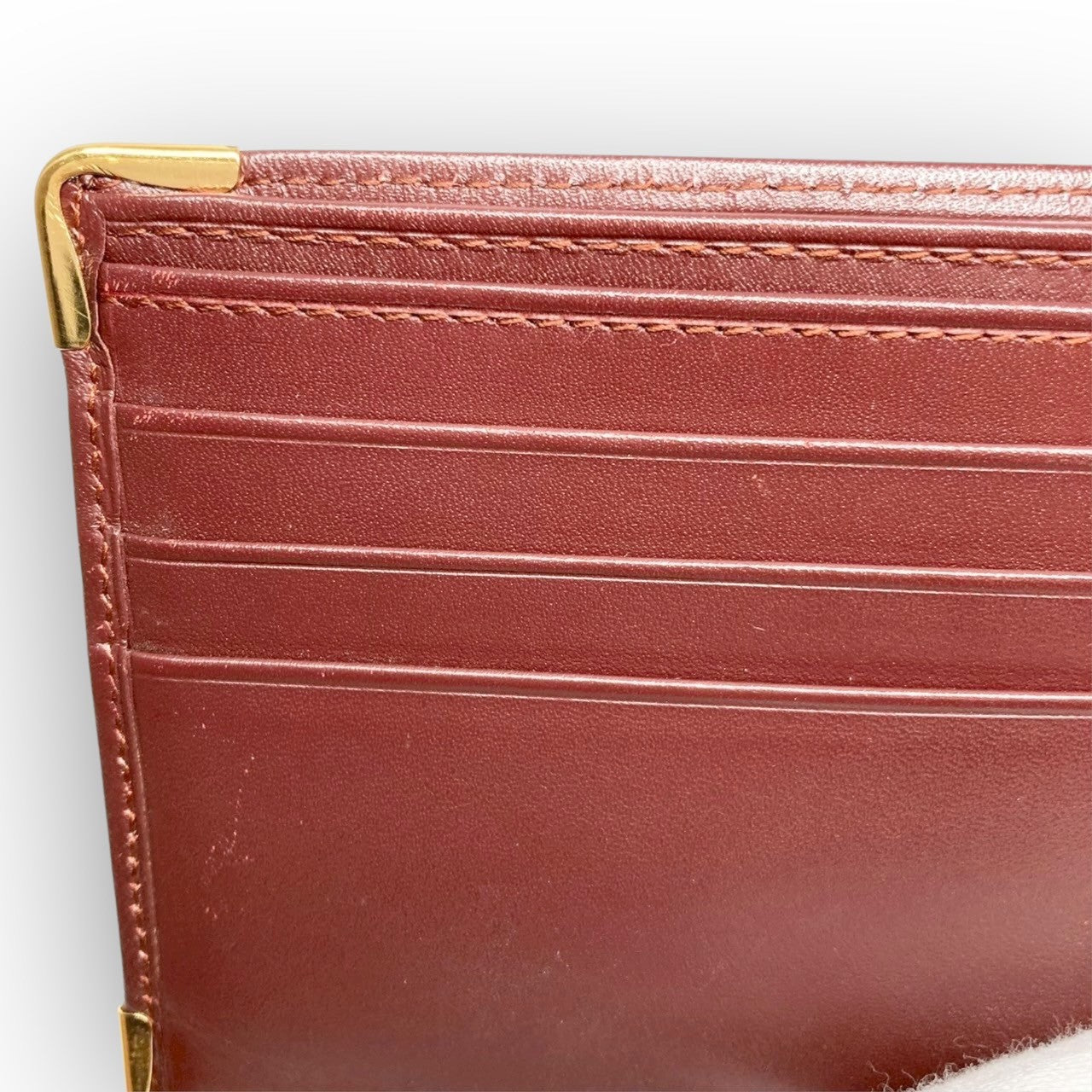 32 Cartier カルティエ 札入れ 二つ折り財布 ボルドー