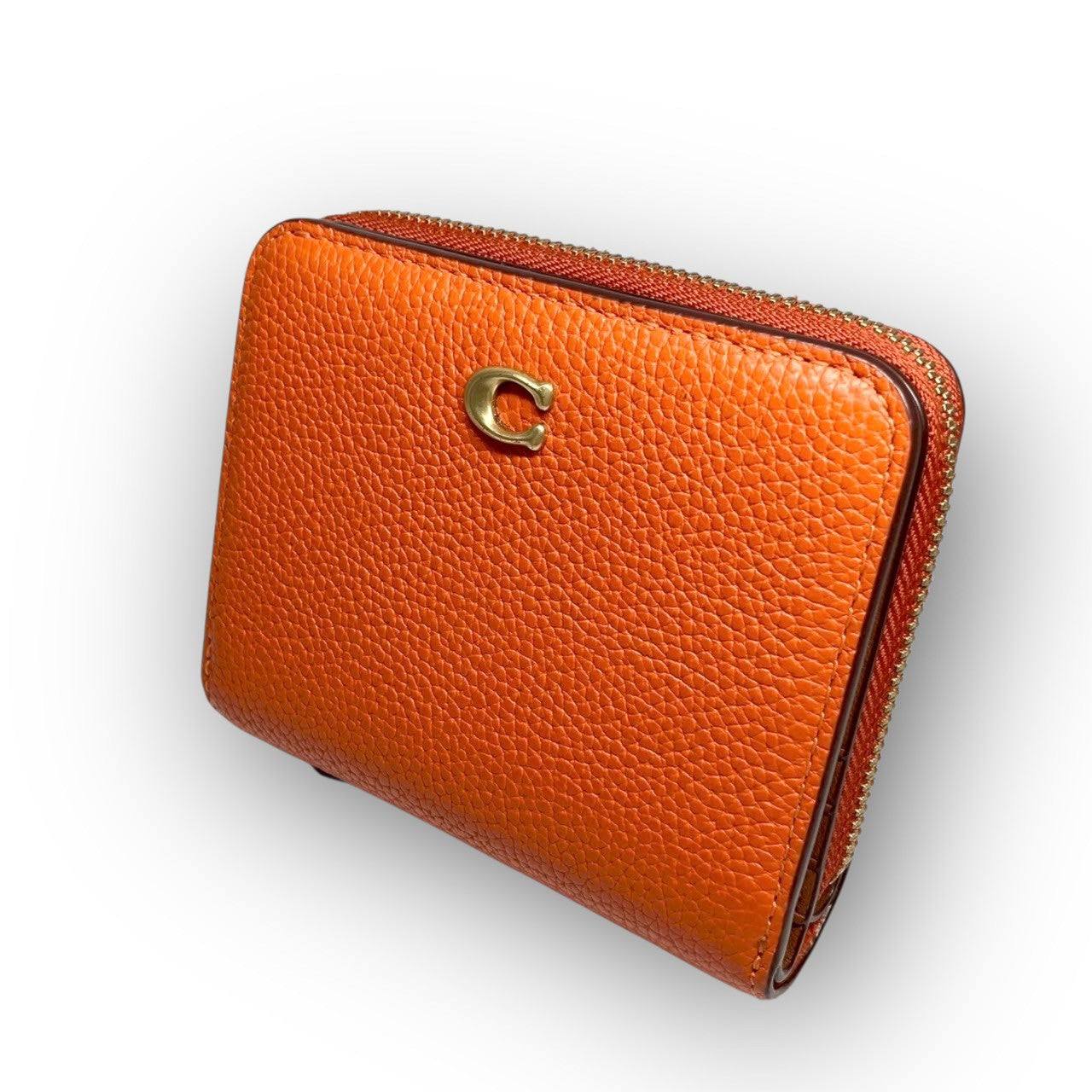 33 COACH コーチ 二つ折り財布 ミニ財布 オレンジ