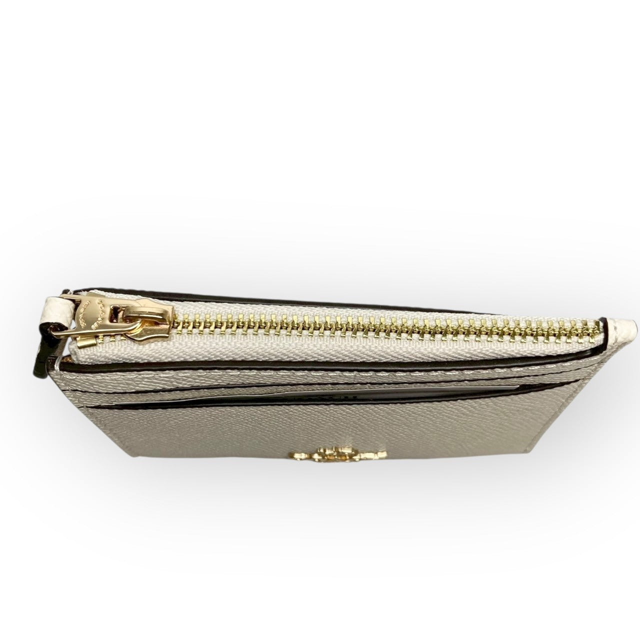 40 COACH コーチ コインケース パスケース キーホルダー付き アイボリー