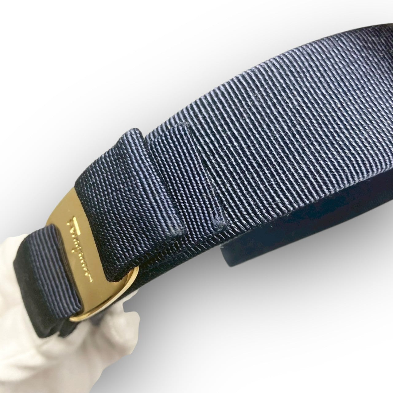 44 Salvatore Ferragamo サルヴァトーレフェラガモ カチューシャ ブラック