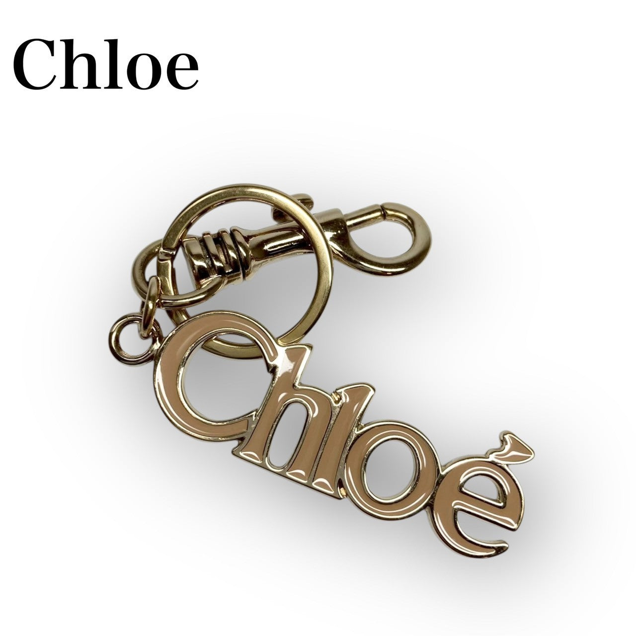 51 Chloe クロエ キーリング ロゴ ゴールド