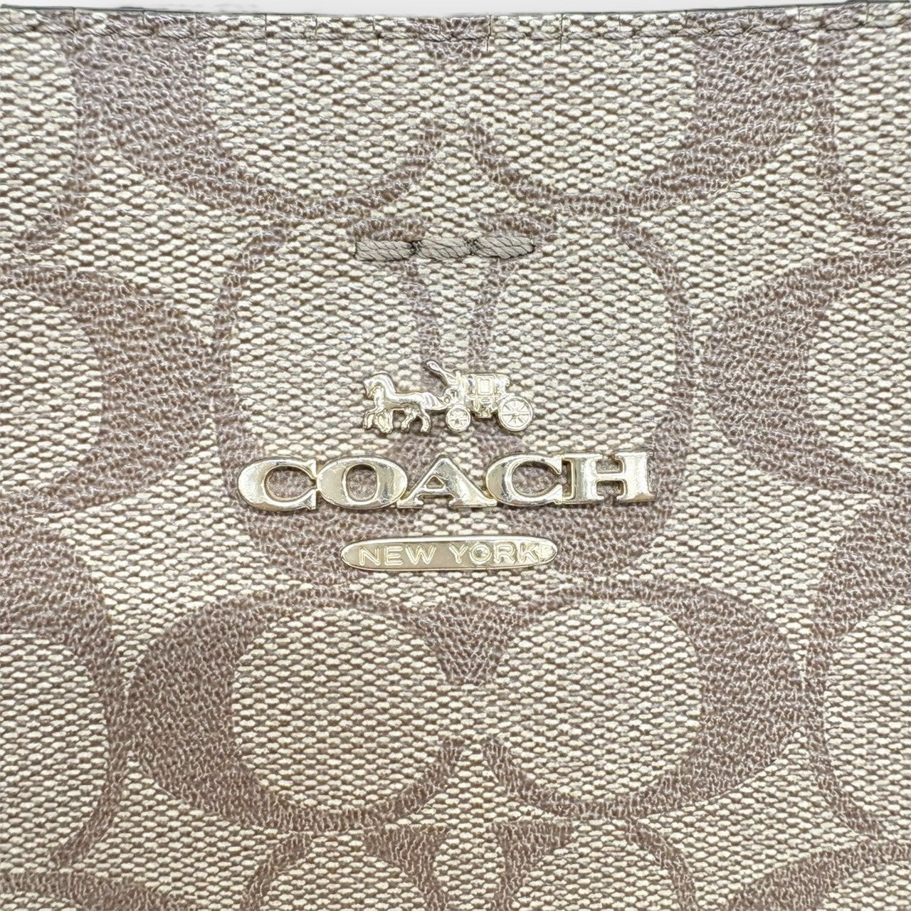 70 COACH コーチ トートバッグ シグネチャー ブラウン