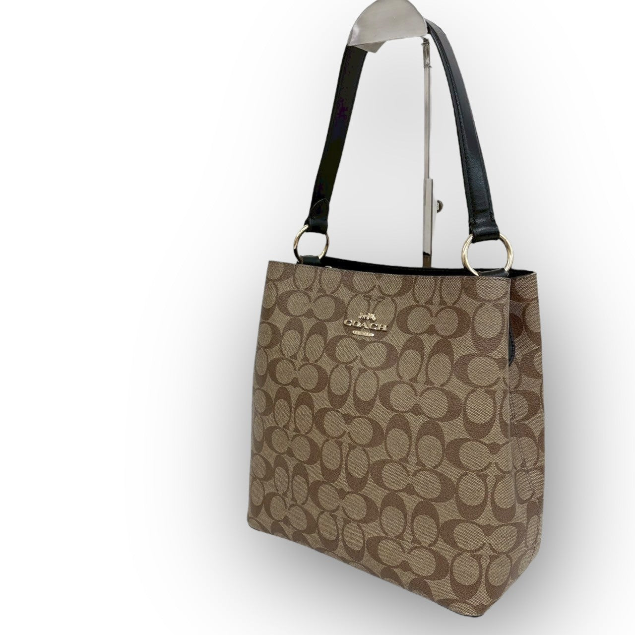 70 COACH コーチ トートバッグ シグネチャー ブラウン