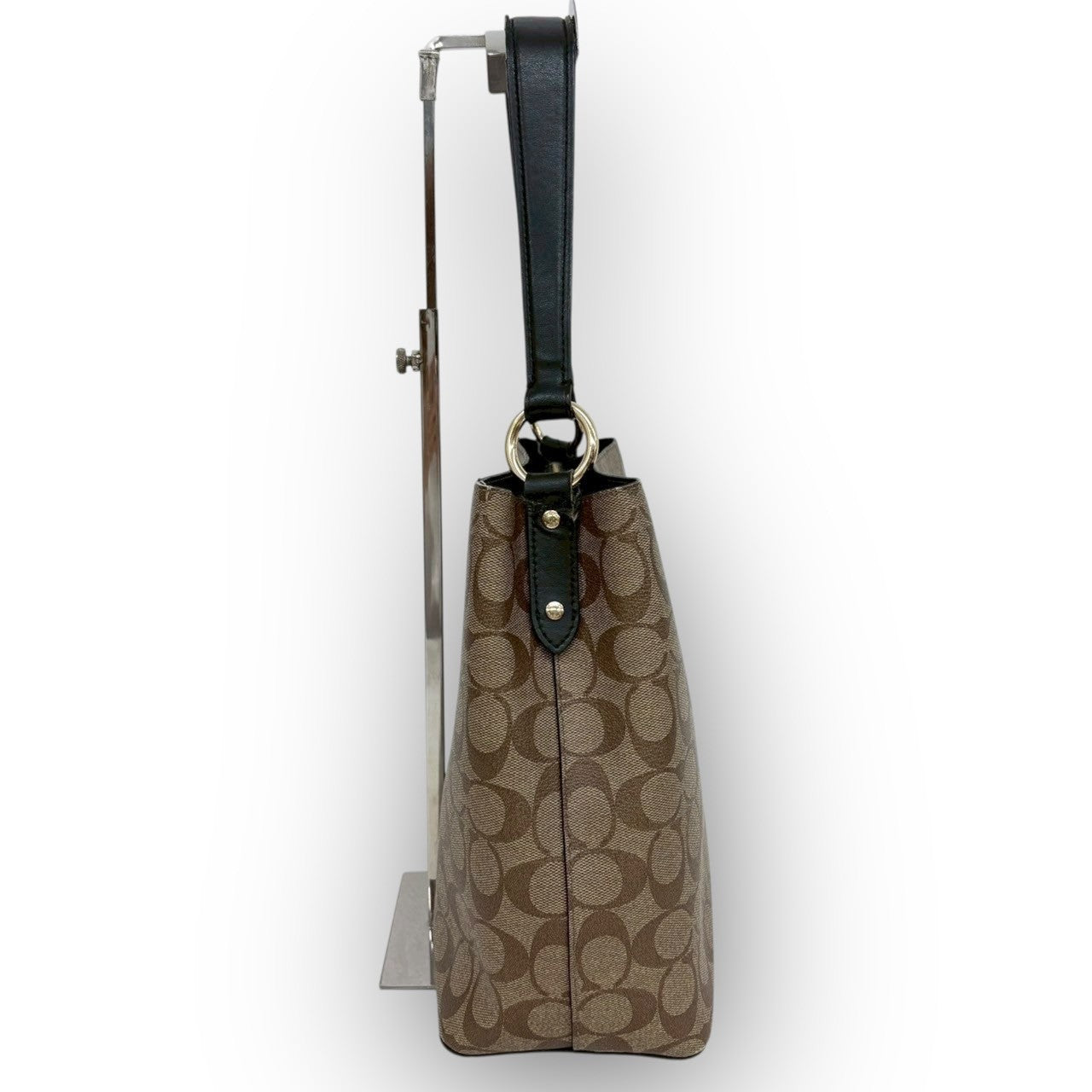 70 COACH コーチ トートバッグ シグネチャー ブラウン