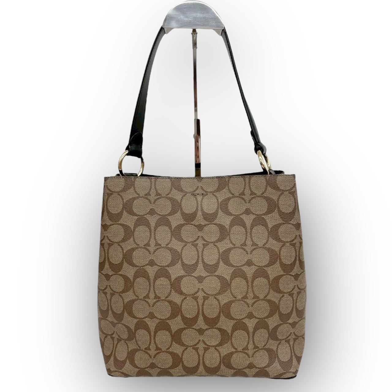 70 COACH コーチ トートバッグ シグネチャー ブラウン