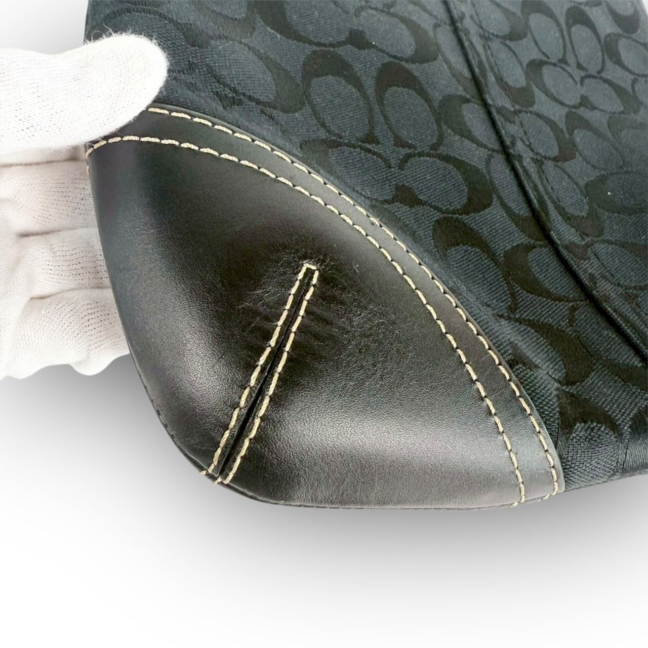 72 COACH コーチ ショルダーバッグ シグネチャー ブラック M0785-F11193