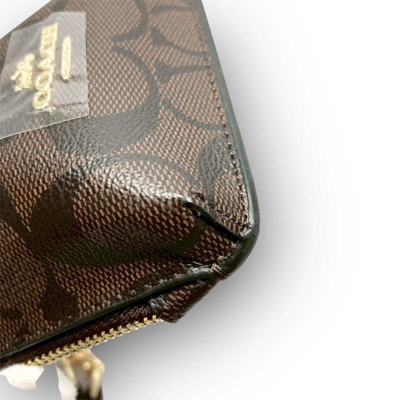 75 COACH コーチ チェーンバッグ スマホショルダー シグネチャー ブラウン/ブラック