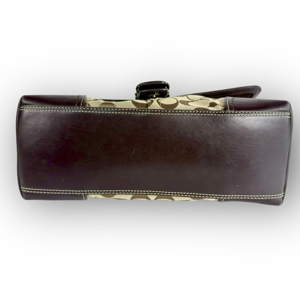 83 COACH コーチ トートバッグ シグネチャー×レザー